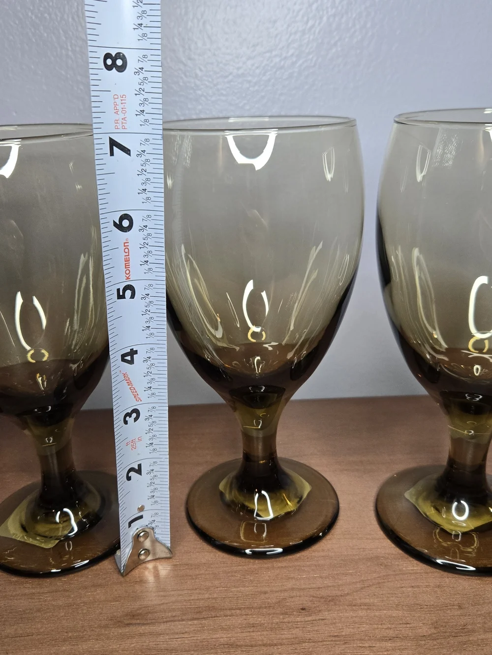 Libbey Amber-Tinted Stemmed Wine Glasses - Set of 4